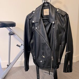 Mango faux leather jacket
